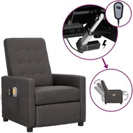 Elektrické masážní polohovací křeslo tmavě šedé textil, 3098651 - Massage Chair