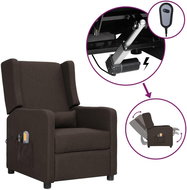 Elektrické masážní polohovací křeslo tmavě hnědé textil, 3098738 - Massage Chair