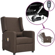 Elektrické masážní polohovací křeslo taupe textil, 3098741 - Massage Chair