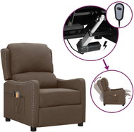 Elektrické masážní polohovací křeslo taupe textil, 3098765 - Massage Chair