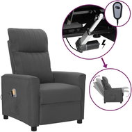 Elektrické masážní křeslo tmavě šedé textil, 3098890 - Massage Chair