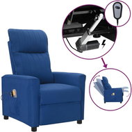 Elektrické masážní křeslo modré textil, 3098899 - Massage Chair