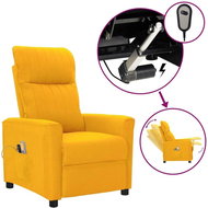 Elektrické masážní křeslo žluté textil, 3098900 - Massage Chair