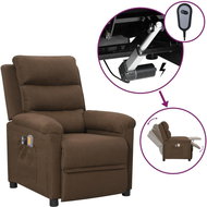 Elektrické masážní křeslo hnědé textil, 3098979 - Massage Chair