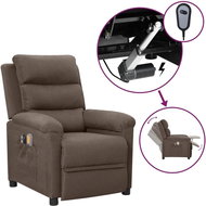 Elektrické masážní křeslo taupe textil, 3098983 - Massage Chair