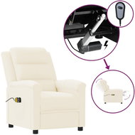 Elektrické masážní křeslo krémové umělá kůže, 3098995 - Massage Chair