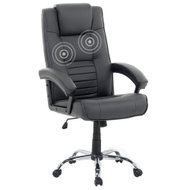 Kancelářské masážní  křeslo černá eko kůže s funkcí topení COMFORT, 151340 - Massage Chair