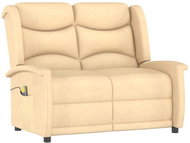 2místné masážní polohovací křeslo krémové látka z mikrovlákna, 3084105 - Massage Chair