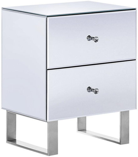 Noční stolek se zrcadlovým efektem a 2 zásuvkami NESLE, 270319 - Night Stand - Main image