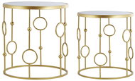 Sada 2 zrcadlových stolků zlatých CARMEL, 140800 - Side Table
