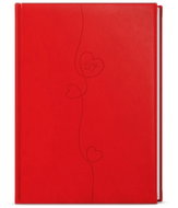BALOUŠEK David Vivella s ražbou denní Srdce 2027, červený, A5, 14,3 × 20,5 cm - Planner
