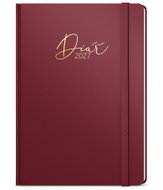 BALOUŠEK David Luxi denní 2027, bordó, A5, 14,3 × 20,5 cm - Planner