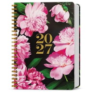 BALOUŠEK David Lamino Twin wire denní Pivoňky 2027, A5, 14,3 × 20,5 cm - Planner