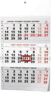BALOUŠEK Dreimonatskalender mit internationalen Feiertagen 2027, schwarz, 29,2 × 42 cm - Wandkalender