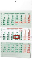 BALOUŠEK tříměsíční s mezinárodními svátky 2027, zelený, 29,2 × 42 cm - Wall Calendar