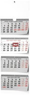 BALOUŠEK čtyřměsíční skládaný s mezinárodními svátky 2027, 29,2 × 90 cm - Wall Calendar