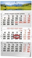 BALOUŠEK tříměsíční s mezinárodními svátky Příroda 2027, černý, 29,2 × 42 cm - Wall Calendar