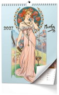 BALOUŠEK poznámkový Alfons Mucha 2027, 32 × 45 cm - Wall Calendar