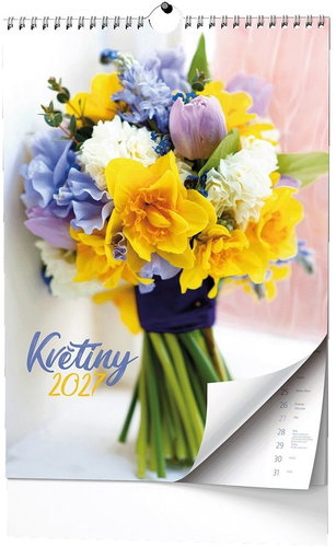 BALOUŠEK Květiny 2027, 32 × 45 cm - Wall Calendar - Main image