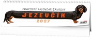 BALOUŠEK Pracovní žánrový Jezevčík 2027, 36 × 10,4 cm - Desk Calendar