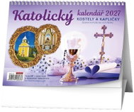 BALOUŠEK katolický, Kostely a kapličky 2027, 21 × 15 cm - Desk Calendar