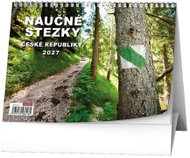 BALOUŠEK Naučné stezky ČR 2027, 21 × 15 cm - Desk Calendar