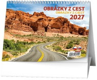 BALOUŠEK Obrázky z cest 2027, 21 × 15 cm - Desk Calendar