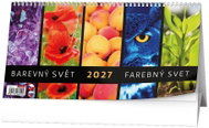 BALOUŠEK Barevný svět 2027, 30 × 15 cm - Desk Calendar