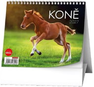BALOUŠEK IDEÁL Koně 2027, 16,5 × 13,5 cm - Desk Calendar