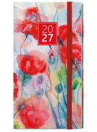 BALOUŠEK Jakub Lamino týdenní Květy 2027, kapesní, 7,5 × 15 cm - Planner
