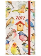 BALOUŠEK Jakub Lamino týdenní Ptáčci 2027, kapesní, 7,5 × 15 cm - Planner