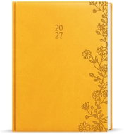 BALOUŠEK Prokop Vivella s ražbou týdenní Květy 2027, okrový, B6, 12 × 16,5 cm - Planner