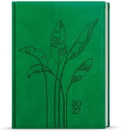 BALOUŠEK Prokop Vivella s ražbou týdenní Listy 2027, jasně zelený, B6, 12 × 16,5 cm - Planner
