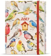 BALOUŠEK Prokop Lamino týdenní Ptáčci 2027, B6, 12 × 16,5 cm - Planner