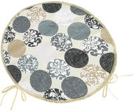 BELLATEX Seat BERTA 79/605 round smooth diameter 40 cm, grey balls - Chair Cushion