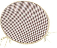 BELLATEX Seat BERTA 79/608 round smooth diameter 40 cm, brown - Chair Cushion