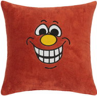 BELLATEX Smiley pillow 38 × 38 cm 6014/037 terra with embroidery - Pillow