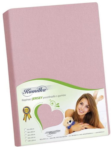 BELLATEX J3 Prostěradlo Jersey 90 × 200 cm, růžovofialové - Bedsheet - Main image