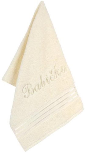 BELLATEX s. r. o. Terry towel 50×100 Line L/712 vanilla with embroidery Grandma - Towel - Main image