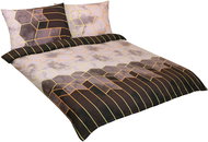 BELLATEX Linen cotton F 90 cm/354 brown honeycomb 1 pcs 180 × 220 cm, 2 pcs 70 × 90 cm - Bed Linen