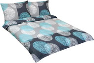 BELLATEX Linen cotton F 90 cm/564 turquoise grey balls 1 pcs 180 × 220 cm, 2 pcs 70 × 90 cm - Bed Linen