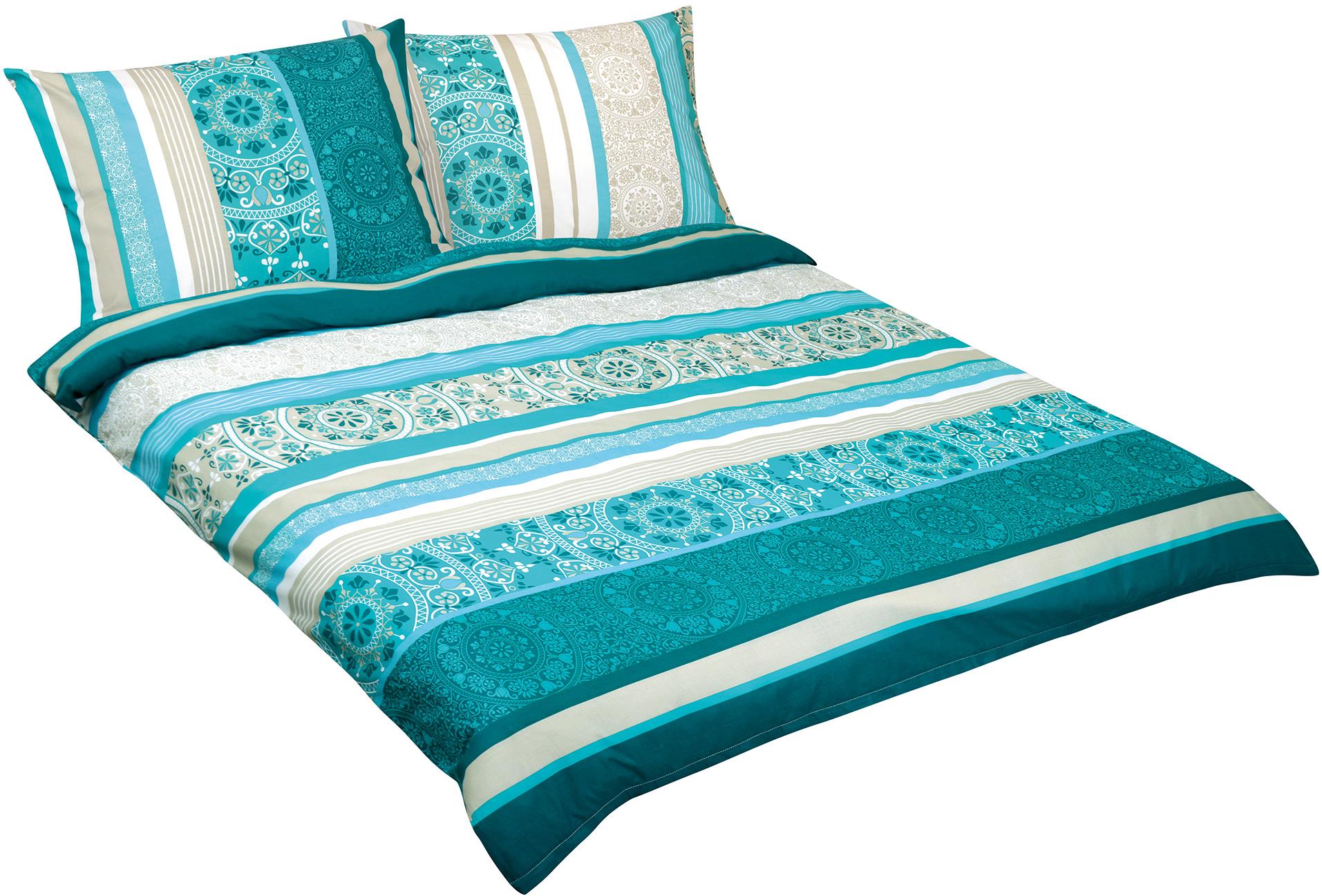 Bellatex pamut, F 90/602, türkiz mandala, 1 db 180 × 200 cm, 2 db 70 × 90 cm