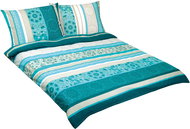 BELLATEX Povlečení bavlna F 90 cm/602 tyrkysová mandala 1 ks 240 × 220 cm, 2ks 70 × 90 cm - Bed Linen