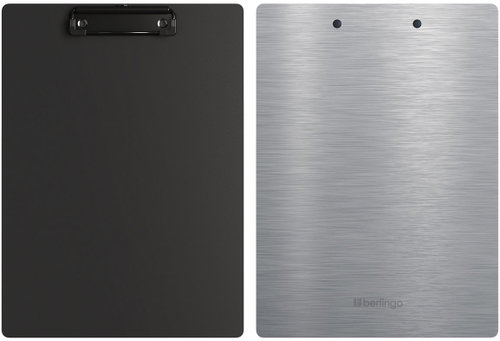 BERLINGO Steel & Style A4, stříbrná  - Clipboard - Main image