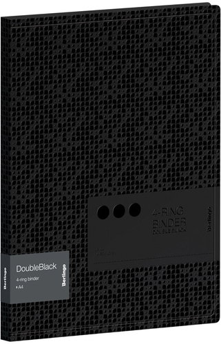 BERLINGO Double Black 4kroužkový, černý - Arch Folder - Main image