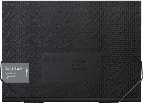BERLINGO Double Black A4 aktovka, černá - Document Folder - Main image
