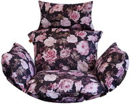 Blomster Cocoon Pillow - black with roses - Cushion