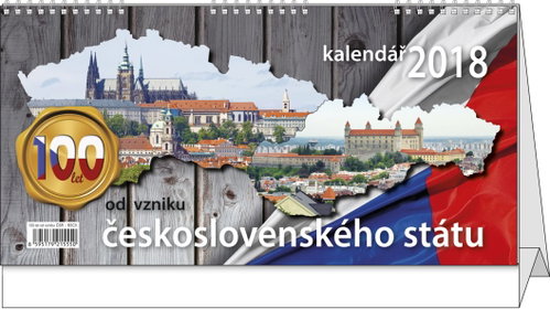 BALOUŠEK Working Calendar 2018 - 100 Years Since the Establishment of Czechoslovakian Republic - Desk Calendar - Main image