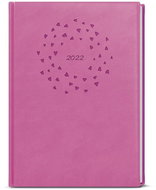 BALOUŠEK 2022 B6 Vivella s ražbou růžová Srdíčka - Diář