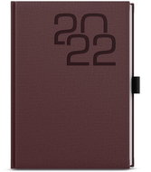 BALOUŠEK 2022 A5 Fabric Burgundy - Daily Diary